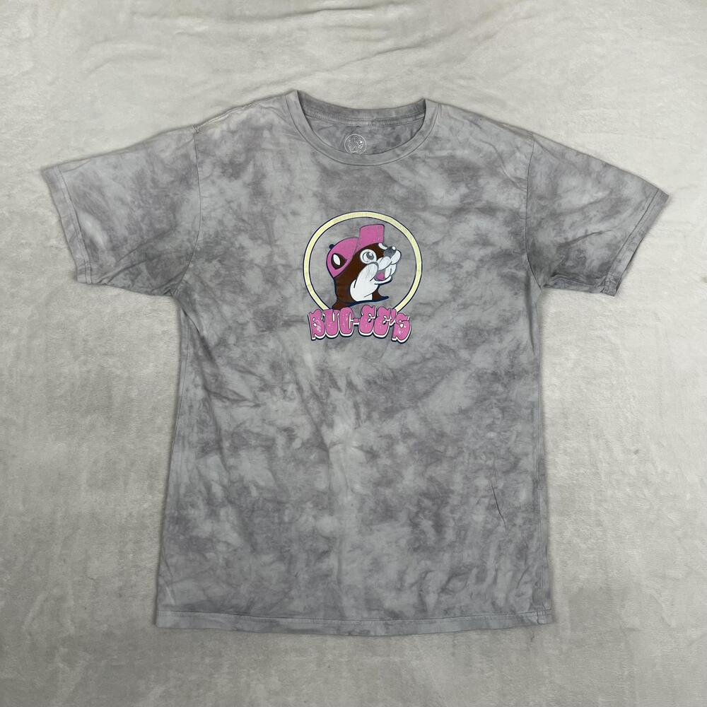 Buc-ee's T-Shirt Womens M Gray Tie Dye On My Buc-ee's Era Road Trip Graphic Tee